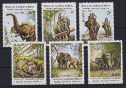 Laos 1982 Elefanten  Mi.-Nr. 523-528 Postfrisch **  - Laos