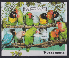 Laos 1997 Papageien Unzertrennliche Mi.-Nr. Block 160 Postfrisch **  - Laos
