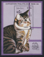 Laos 1989 Katze Mi.-Nr. Block 125 Postfrisch **  - Laos
