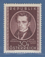 Österreich 1949 Sondermarke 100. Todestag Von Johann Strauß (Vater) Mi.-Nr. 942 - Neufs