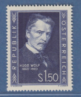 Österreich 1953 Sondermarke 50. Todestag Von Hugo Wolf Mi.-Nr. 981 - Nuovi