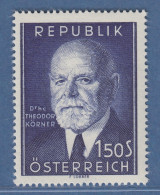 Österreich 1953 Sondermarke 80. Geburtstag Von Theodor Körner Mi.-Nr. 982 - Unused Stamps