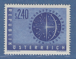 Österreich 1956 Sondermarke Weltkraftkonferenz, Wien Mi.-Nr. 1026 - Nuevos
