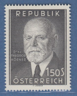 Österreich 1957 Sondermarke Tod Des Bundespräsidenten T. Körner Mi.-Nr. 1031 - Neufs