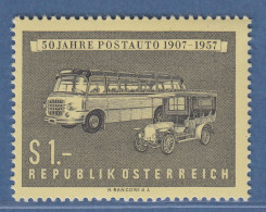 Österreich 1957 Sondermarke 50 Jahre Postauto Mi.-Nr. 1034 - Ungebraucht