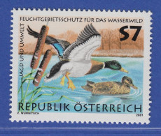 Österreich 2001 Sondermarke Jagd Umwelt Wasserschutz Stockente Mi.-Nr. 2336 - Neufs
