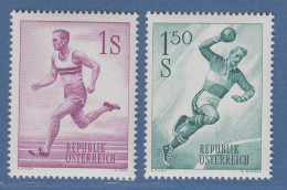 Österreich 1959 Sondermarken Sport: Laufen / Handball Mi.-Nr. 1069-1070 - Ungebraucht