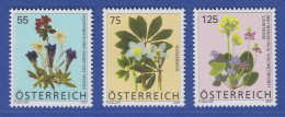 Österreich 2007 Freimarken Blumen 3 Werte 55 - 75 - 125  Mi.-Nr. 2631-33 - Neufs