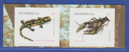 Österreich 2007 Freimarken Tierschutz Feuersalamander Flusskrebs Mi.-Nr. 2648-9 - Unused Stamps