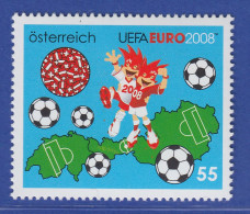 Österreich 2008 Sondermarke Fußball-EM AU Und CH Als Fußballplatz  Mi.-Nr. 2710 - Unused Stamps