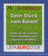 Österreich 2008 Sondermarke Fußball-EM Dein Stück Vom Rasen  Mi.-Nr. 2733 - Nuevos