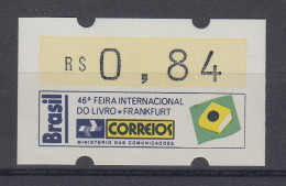 Brasilien ATM Frankfurter Buchmesse 1994 , Mi.-Nr. 6, Einzel-ATM 0,84 RS ** - Vignettes D'affranchissement (Frama)
