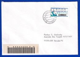 Brasilien ATM BRASILIANA'93  Wert 48000 Cr. Auf Inlands-R.-Brief Mit O 31.7.93 - Frankeervignetten (Frama)