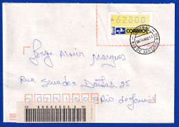 Brasilien 1993 ATM Postemblem Wert 62800 Auf R-Brief Nach Rio, 4. August 93 - Franking Labels