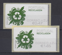 Portugal 2009 ATM Recycling NewVision Mi.-Nr. 66.3 Satz AZUL 47-185 ** - Timbres De Distributeurs [ATM]