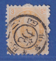 Japan 1879 Alt-Koban 3S Orange Mi.-Nr. 55 Zentrisch Gestempelt - Andere & Zonder Classificatie