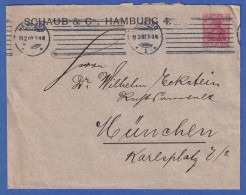 Hamburg, Fa. Schaub & Co. Privatumschlag 10PfgGermania # PU 27B 43/02 N. München - Sonstige & Ohne Zuordnung