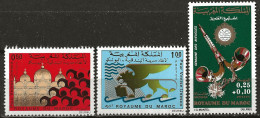 MAROC: *, N° YT 632, 633 Et 634, Ch., TB - Marokko (1956-...)