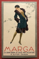 Cartolina Pubblicitaria - Marga A. Sutter, Genova - Crema Per Calzature - 1930  - Advertising