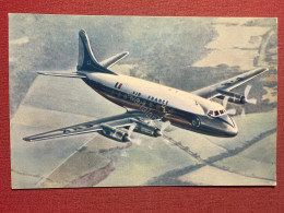 Cartolina Aeronautica - Air France Vickers Viscount - 1956 - Otros & Sin Clasificación