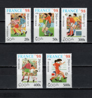 Laos 1996 Football Soccer World Cup Set Of 6 MNH - 1998 – France