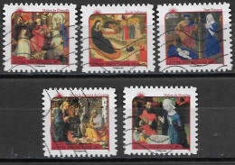 France 2011 Oblitéré Autoadhésif  N° 621 - 624 - 626 - 627  - 630  -    Meilleurs Voeux   Nativités - Used Stamps