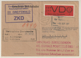 ZKD-Brief, Frankiert Mit VD 3x, Anweisungsstempel Zum Verbleib - Other & Unclassified