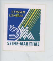 Autocollant "Conseil Général De Seine Maritime" 11X10 - Sonstige & Ohne Zuordnung