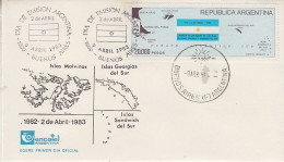 Argentina 1983 Occupation Falkland Islands FDC Ca 9 APR 1983 (59706) - Falklandeilanden