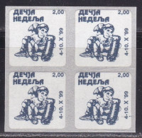 Yugoslavia 1999 Children Week Tax Charity Surcharge Self-adhesive Sticker - Usados