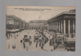 CPA - 75 - Paris - Place De La Bourse Et Rue Vivienne - Animée - Circulée En 1931 - Other Monuments