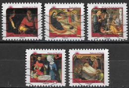 France 2011 Oblitéré Autoadhésif  N°  623 - 624 - 627 - 630  - 632   -    Meilleurs Voeux   Nativités - Used Stamps
