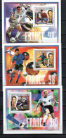 Niger 1996 Football Soccer World Cup, Space 3 S/s MNH - 1998 – Frankrijk