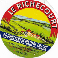 ETIQUETTE  DE  FROMAGE NEUVE  LE RICHECOURT BIENCOURT MEUSE - Cheese