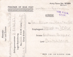 Kriegsgefangenenpost Flieger-Oberstabsingenieur 1946 Von Zedelgem Nach Ladekopp - Correos De Prisioneros De Guerra