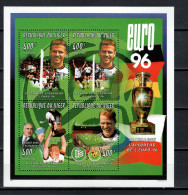 Niger 1996 Football Soccer European Championship Sheetlet MNH - Eurocopa (UEFA)