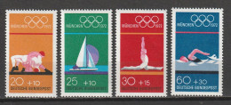 Bund Michel 719 - 722 Olympische Sommerspiele München ** - Neufs