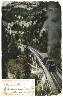 Rigibahn Schnurrtobelbrücke, Locomotive Train Railway Lucerne 1908 Used Postcard. Publisher Wahrli, Küchberg-Zürich - Other & Unclassified