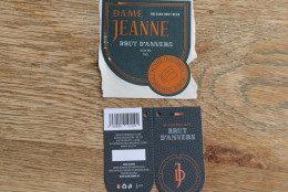 ETIQUETTE BIERE DAME JEANNE BRUT D'ANVERS - Bière