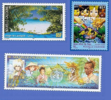 NOUVELLE CALÉDONIE 951 + 952 + 953 NEUFS ** PAYSAGES + OMS + JOURNÉE MONDIALE DE LA PAIX - Unused Stamps