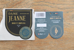 ETIQUETTE BIERE DAME JEANNE BRUT CALVADOS - Bier