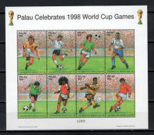 Palau 1998 Football Soccer World Cup Sheetlet MNH - 1998 – Frankrijk