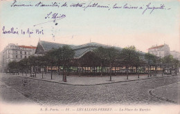 Levallois Perret - La Place Du Marché  -  CPA °J - Levallois Perret