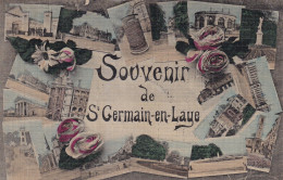 SAINT GERMAIN EN LAYE(CARTE EN COULEUR TOILEE) - St. Germain En Laye