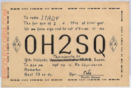 Ad9040 - FINLAND - RADIO FREQUENCY CARD   - Helsinki -  1949 - Radio