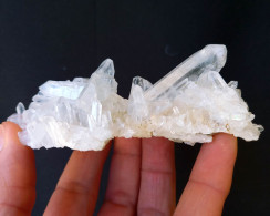 #A48 WUNDERSCHÖNE Tafelförmige Quarzkristalle (Aiguille De Talèfre, Mont Blanc, Aosta, Italien) - Minerals