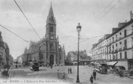 ROUEN - L'Eglise Et La Place Saint-Sauveur - Tramways - Animé - Rouen