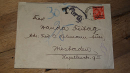 MOROCCO Cover , Taxed, - Brittish Protectorate To Germany - 1913   ......... Boite1 ...... 240424-70 - Morocco Agencies / Tangier (...-1958)