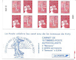 CARNET 1511. Marianne Du 14 Juillet & Semeuse De Roty.  Neuf ** - Unused Stamps
