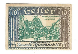 *notgeld   Austria  Sparbach  10 Heller  1006g Cat Val 3 Euro - Autriche